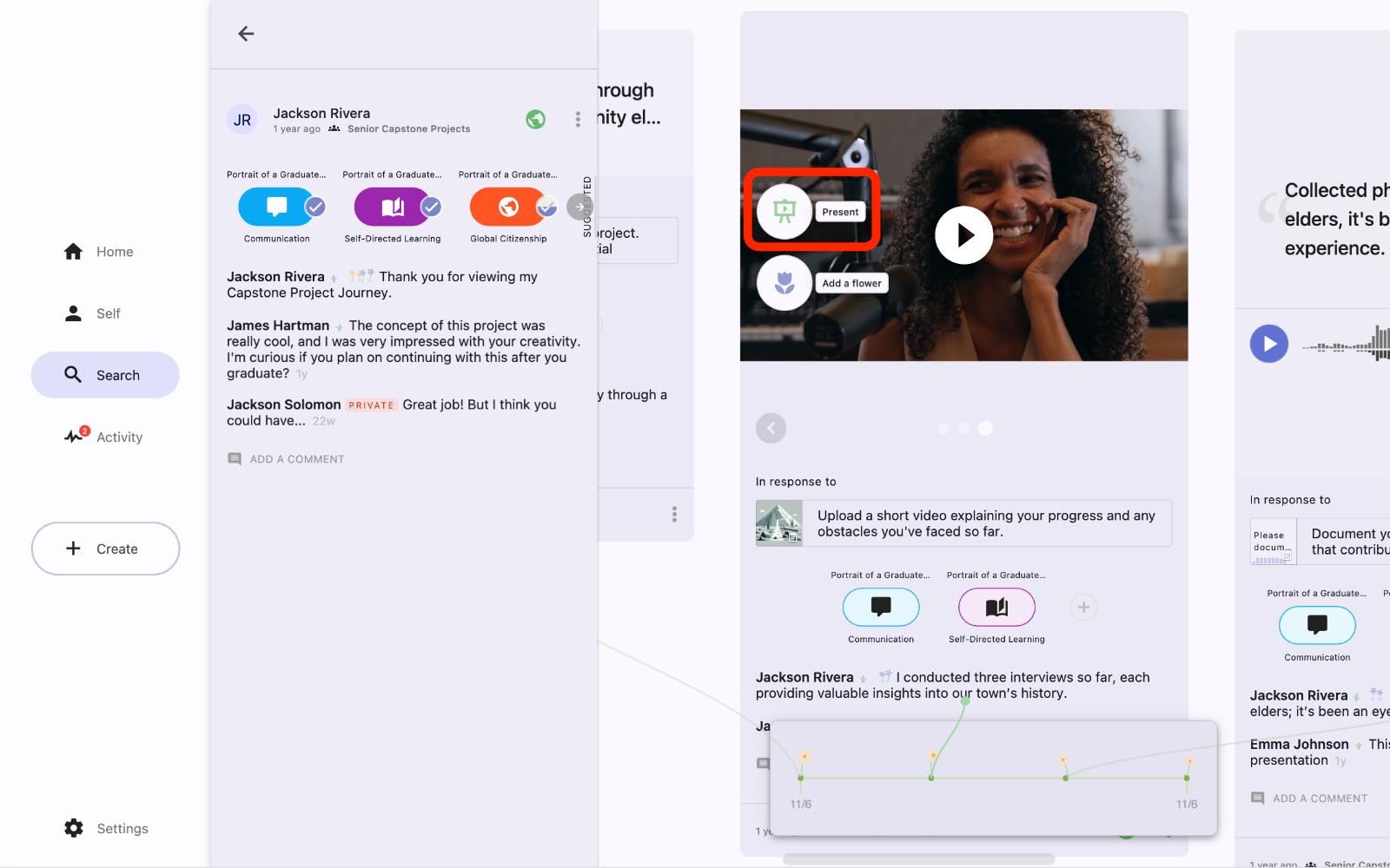 Present Button on a Journey