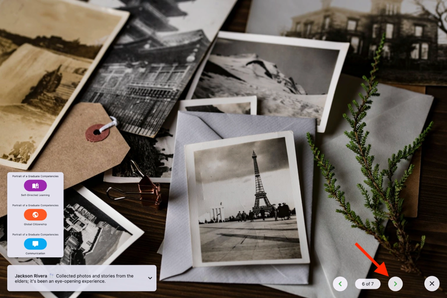 Presentation Mode with Arrows for Navigation