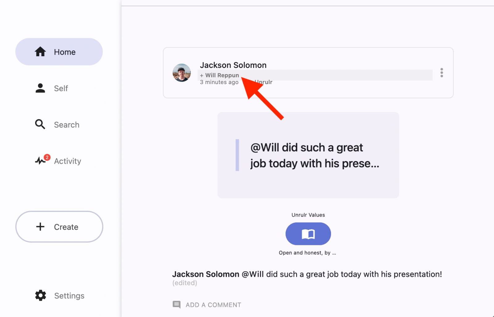Button to change tagging settings