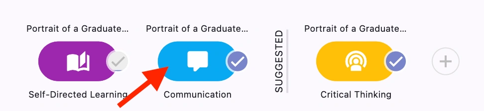 Tap/click on evaluated COG