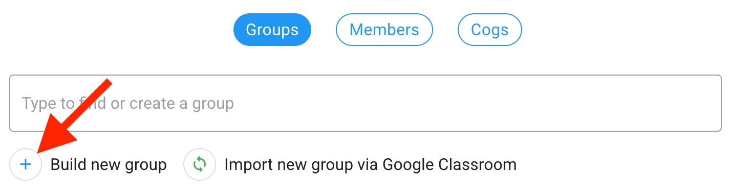Build new group manually