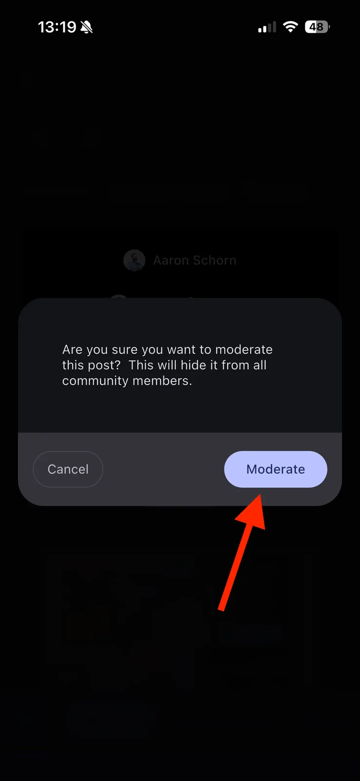 Moderate button on portfolio on mobile