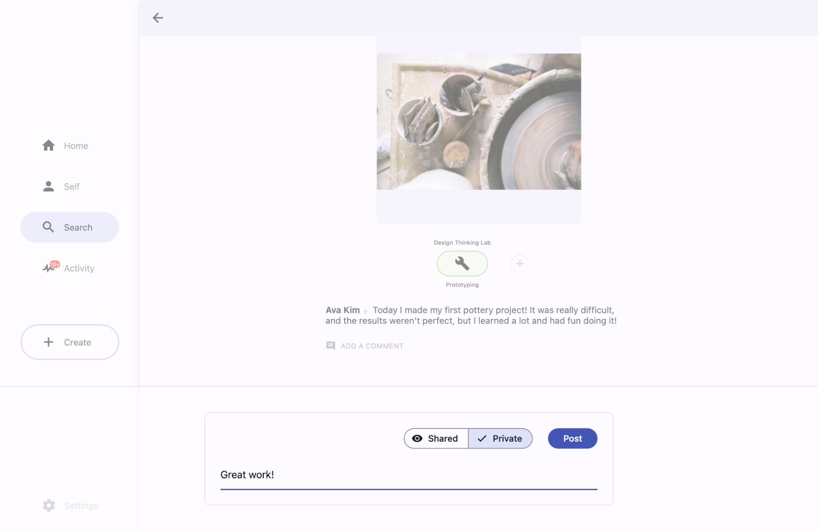 posting private comment