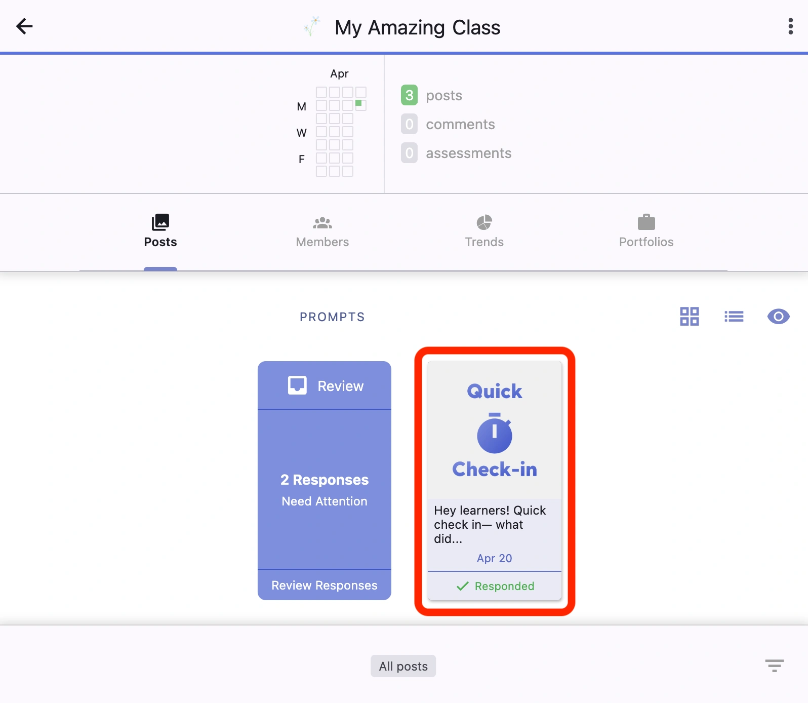 Prompt in Prompts Section
