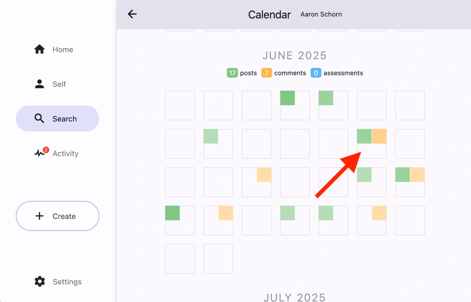 Calendar Detailed View