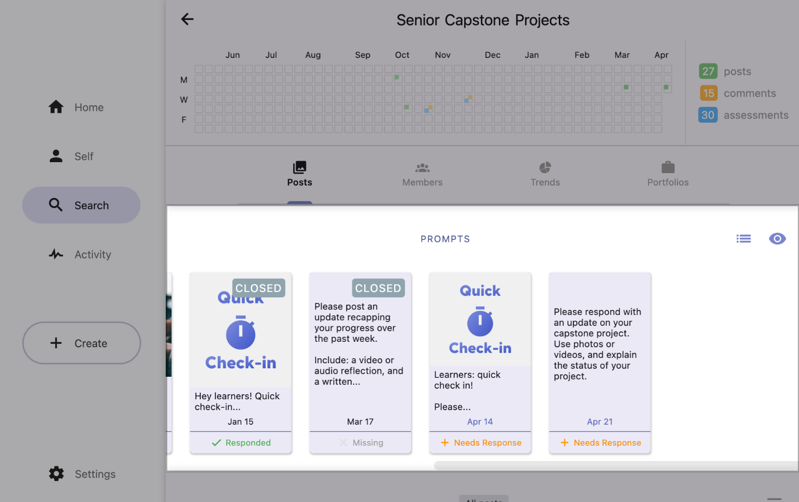 Prompts Section in Group Feed