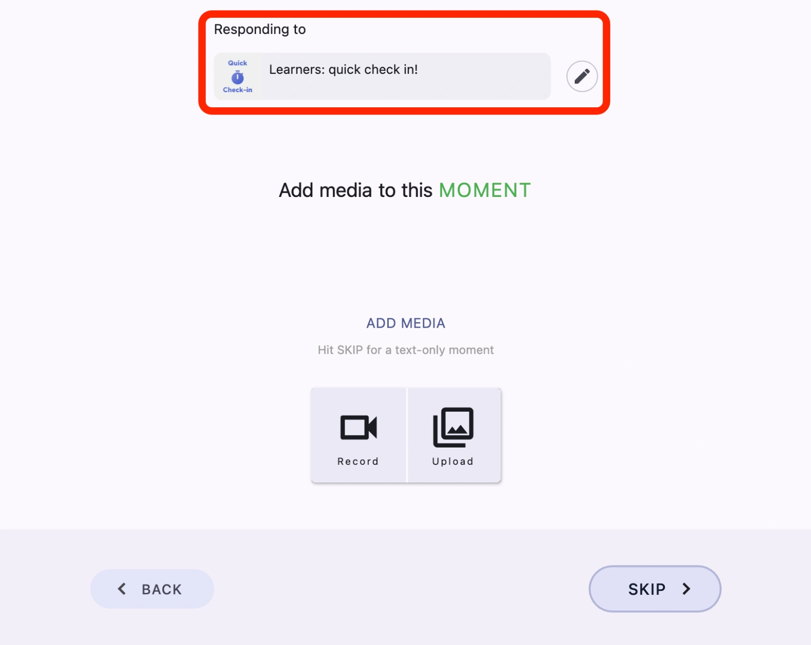 Post Creation While Responding to Prompt