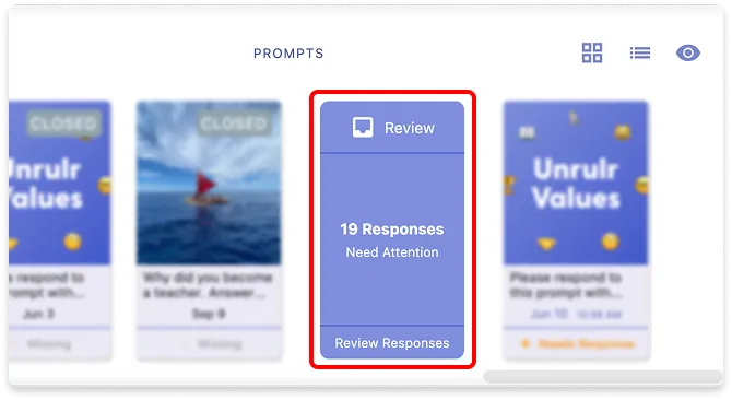Review Box in Prompt Bar