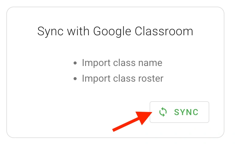 Sync with Google Classroom